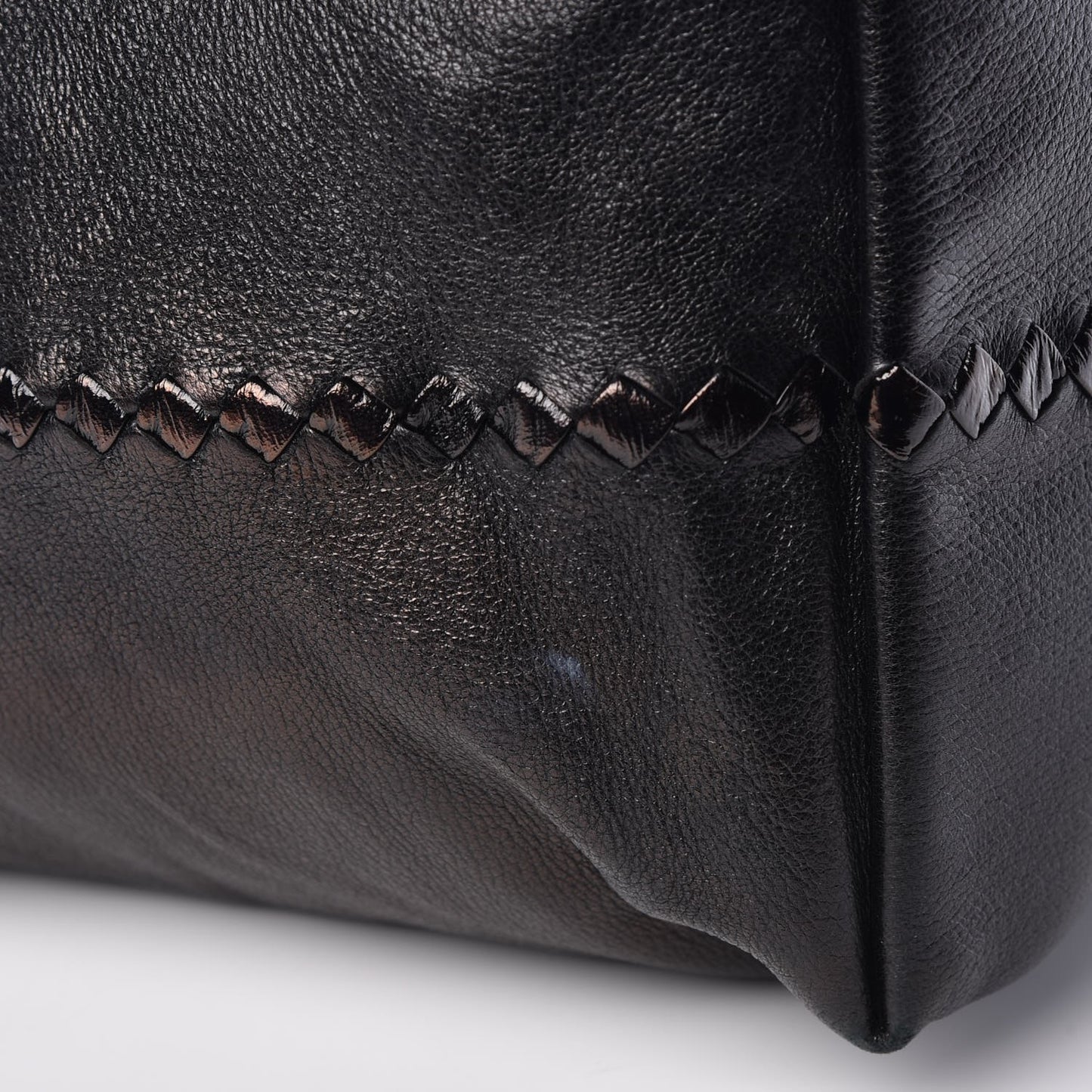 Cervo Intrecciato Brick Tote Black