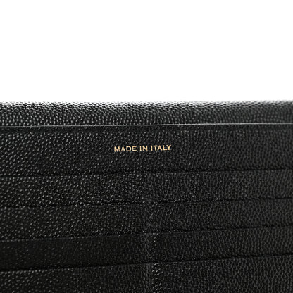 Saint Laurent Grain De Poudre Monogram Uptown Wallet Black 8 of 11