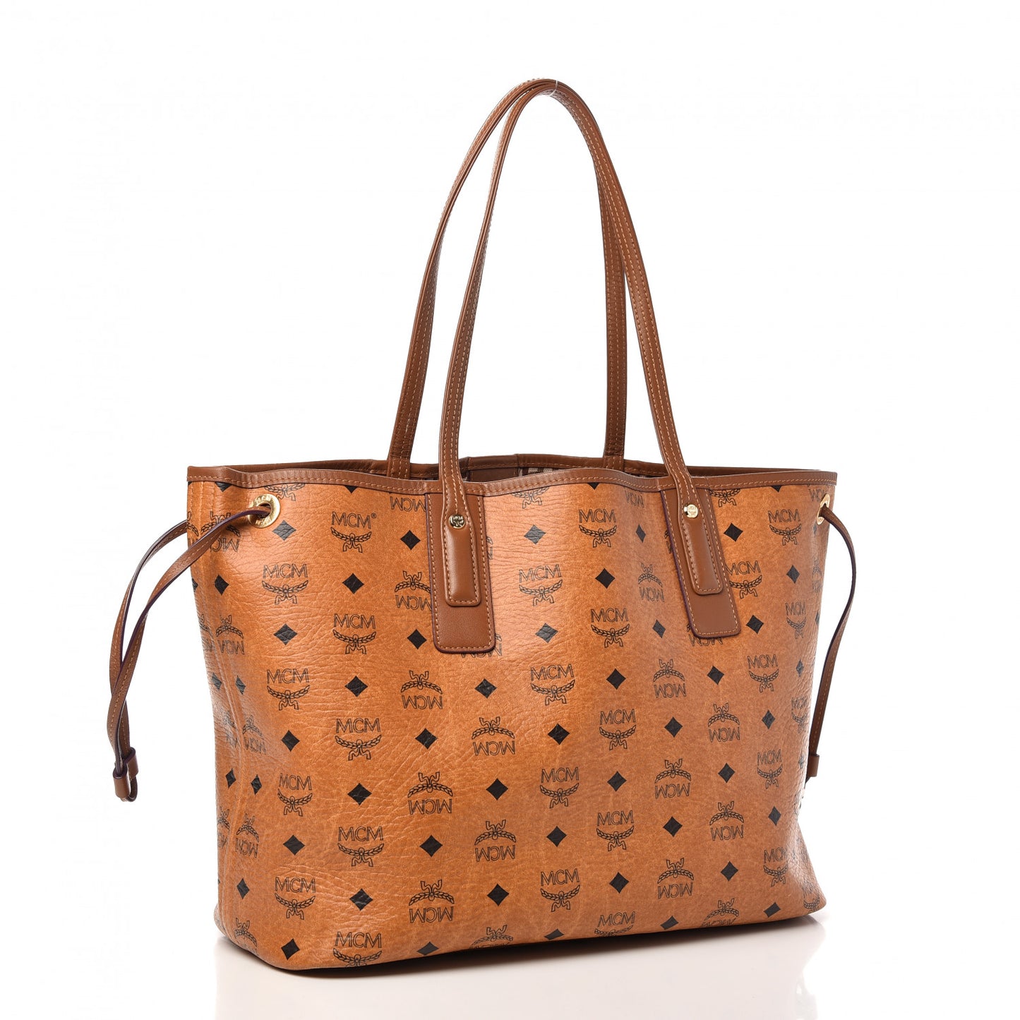 Visetos Medium Liz Reversible Shopper Tote Cognac