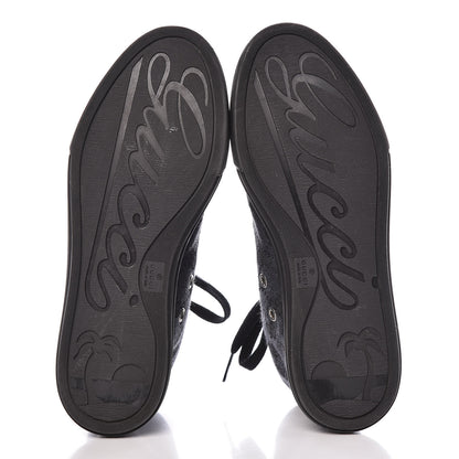 Gucci Monogram High Top Sneakers 36 Black 5 of 9