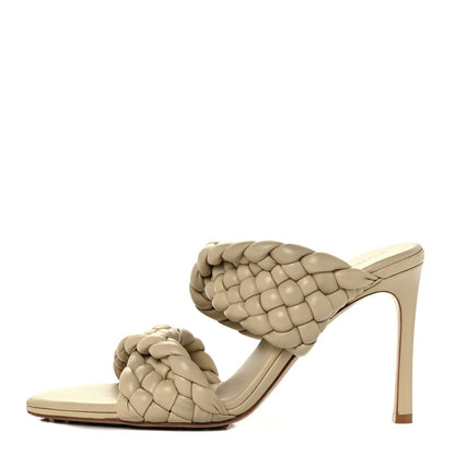 Bottega Veneta Nappa Twisted Padded Intrecciato Curve Slide Sandals 40 Tapioca 1 of 9