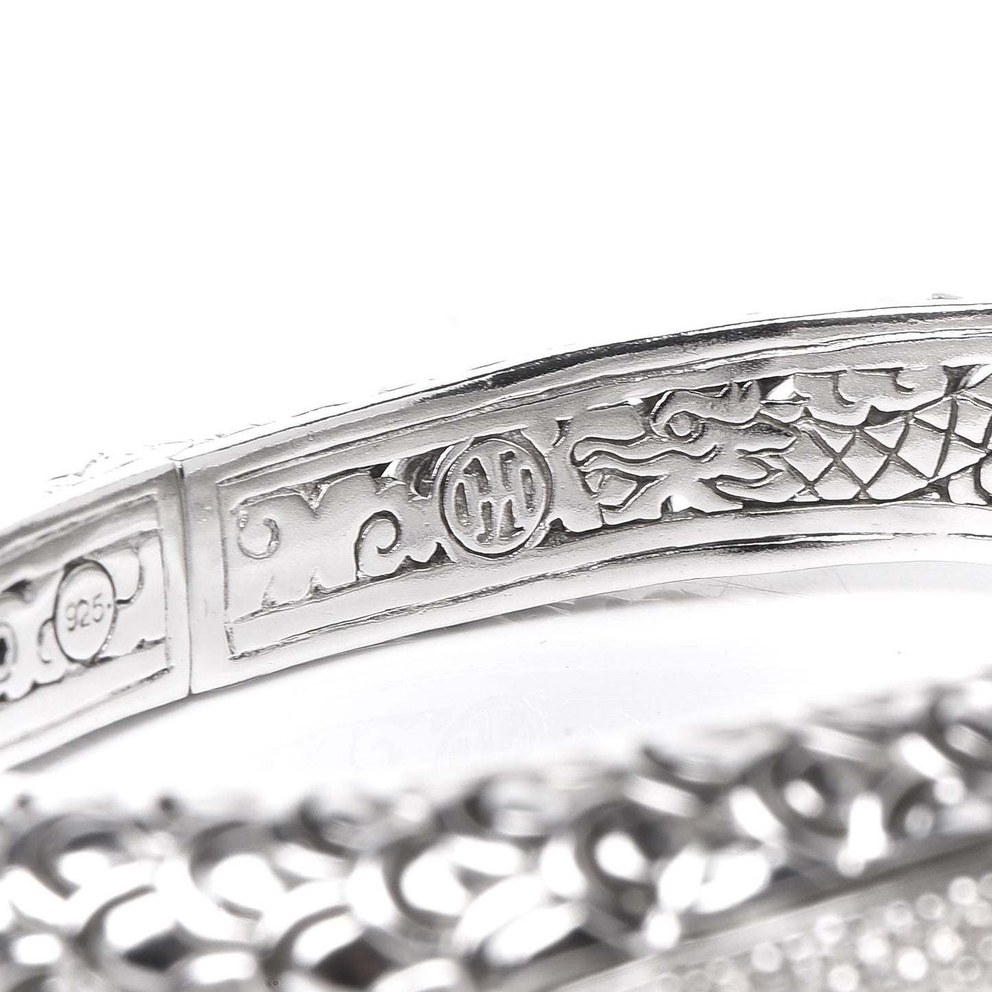 Sterling Silver Diamond Naga Kick Cuff Bracelet