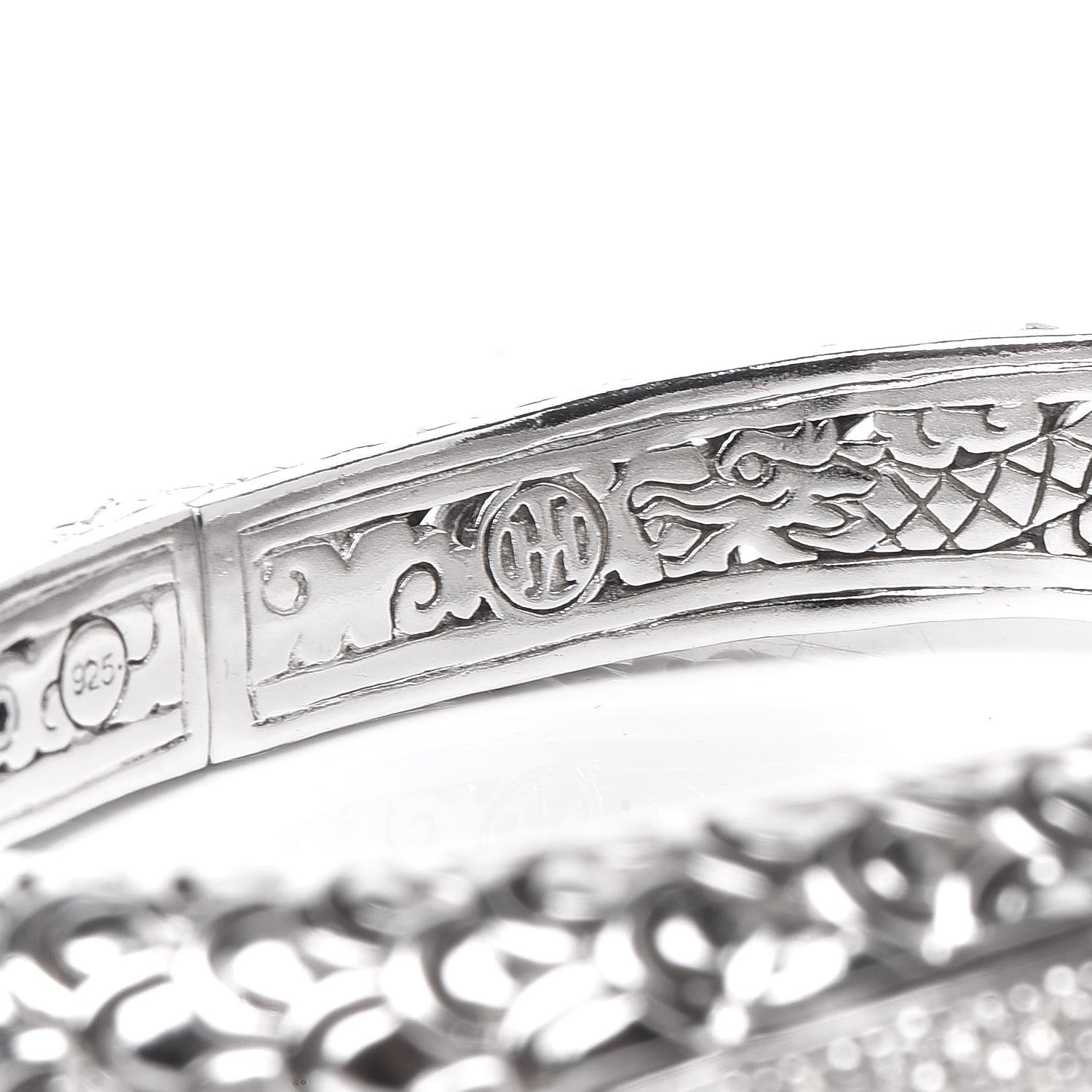 John Hardy Sterling Silver Diamond Naga Kick Cuff Bracelet 6 of 6