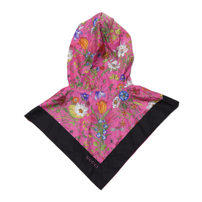 Gucci Silk Nylon Flora Rain Hood Pink 2 of 4