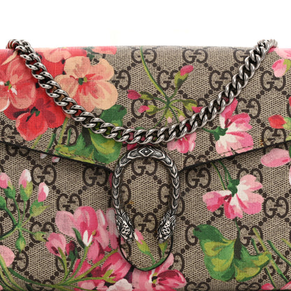 Gucci GG Supreme Monogram Blooms Mini Dionysus Chain Wallet Beige Multicolor Dry Rose 8 of 10