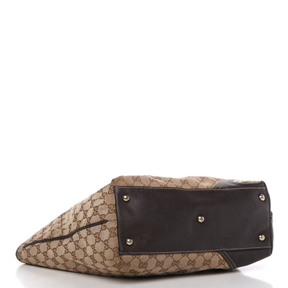 Gucci Monogram Large New Britt Tote Brown 4 of 10