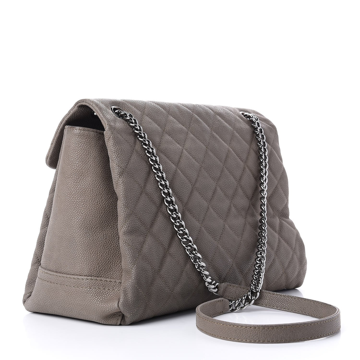 Chanel Iridescent Caviar Medium Lady Pearly Flap Khaki 4 of 12