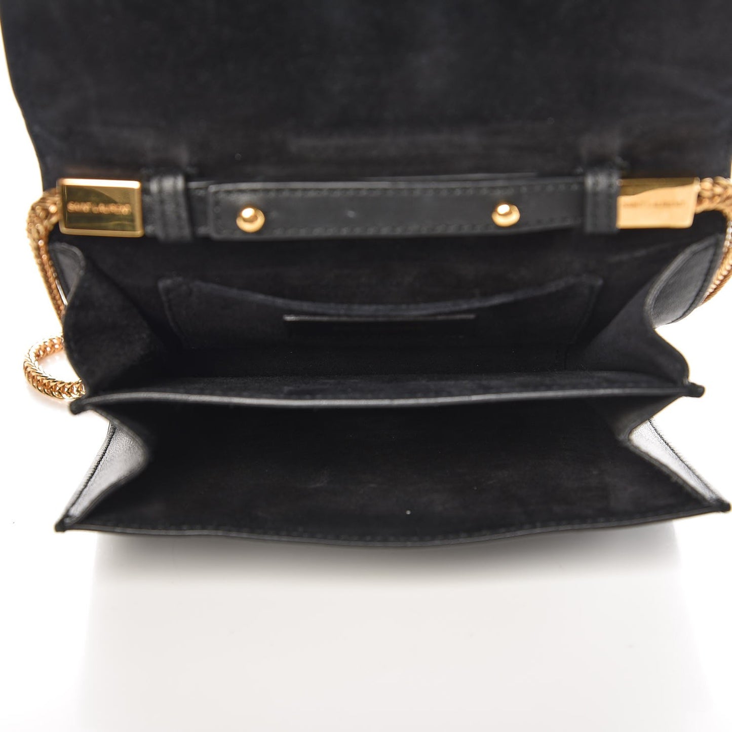 Calfskin Small Classic Y Satchel Bag Black