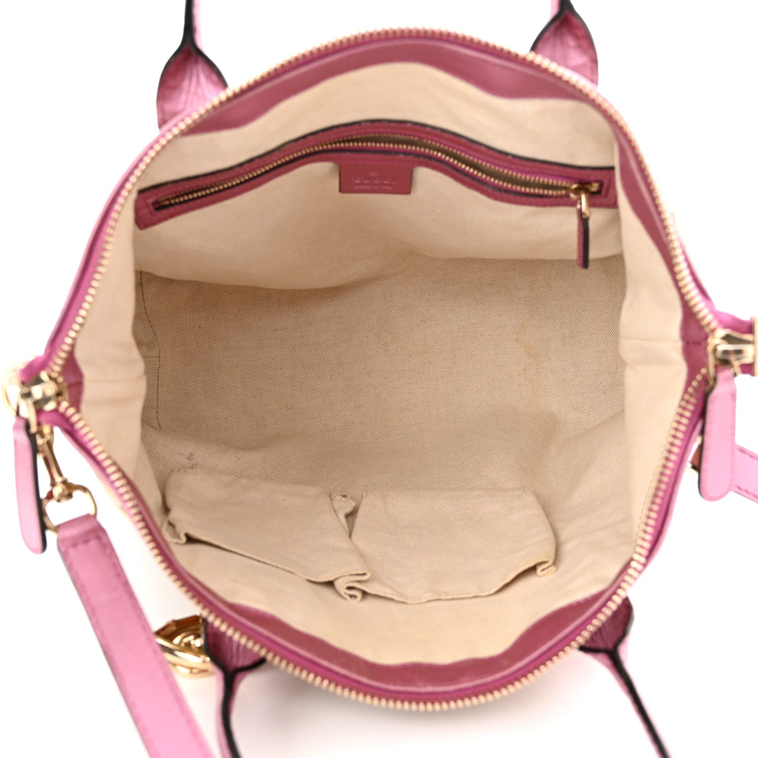 Gucci Monogram Heart Bit Charm Top Handle Tote Pink 4 of 12