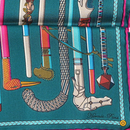 Hermes Silk Les Cannes 90 Scarf 2 of 5