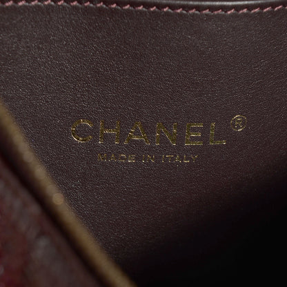 Chanel Lizard Boy Clutch Burgundy 7 of 8