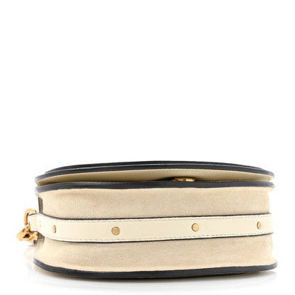 Chloe Calfskin Suede Small Nile Bracelet Bag Off White 4 of 18
