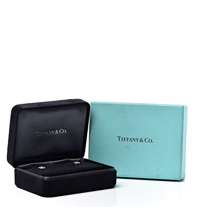Tiffany Platinum Diamond Mini Circlet Earrings 6 of 6