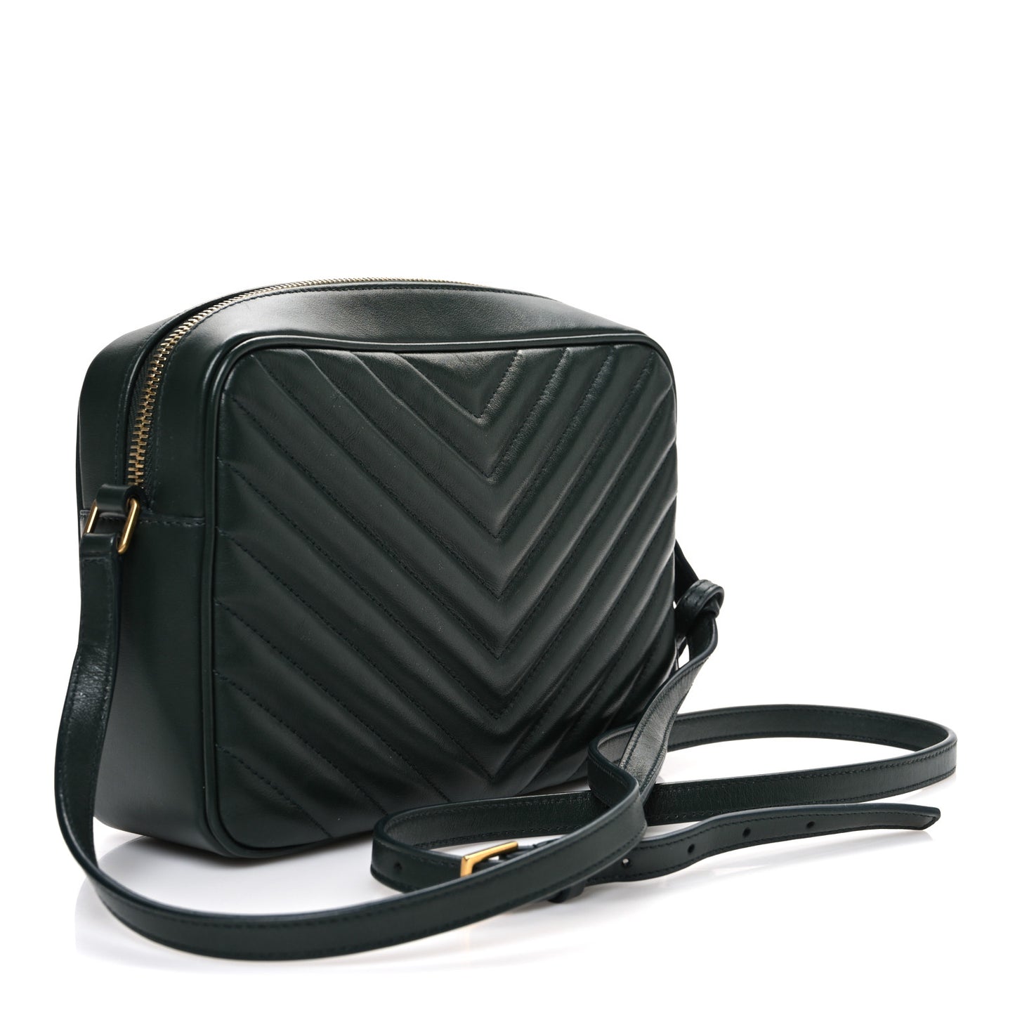 Calfskin Matelasse Monogram Lou Camera Bag Vert Fonce