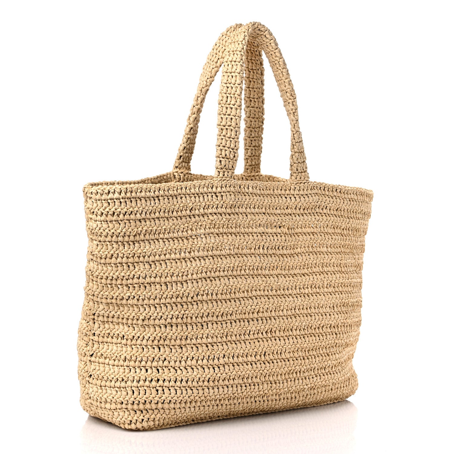 Saint Laurent Raffia Rive Gauche Tote Natural 3 of 8
