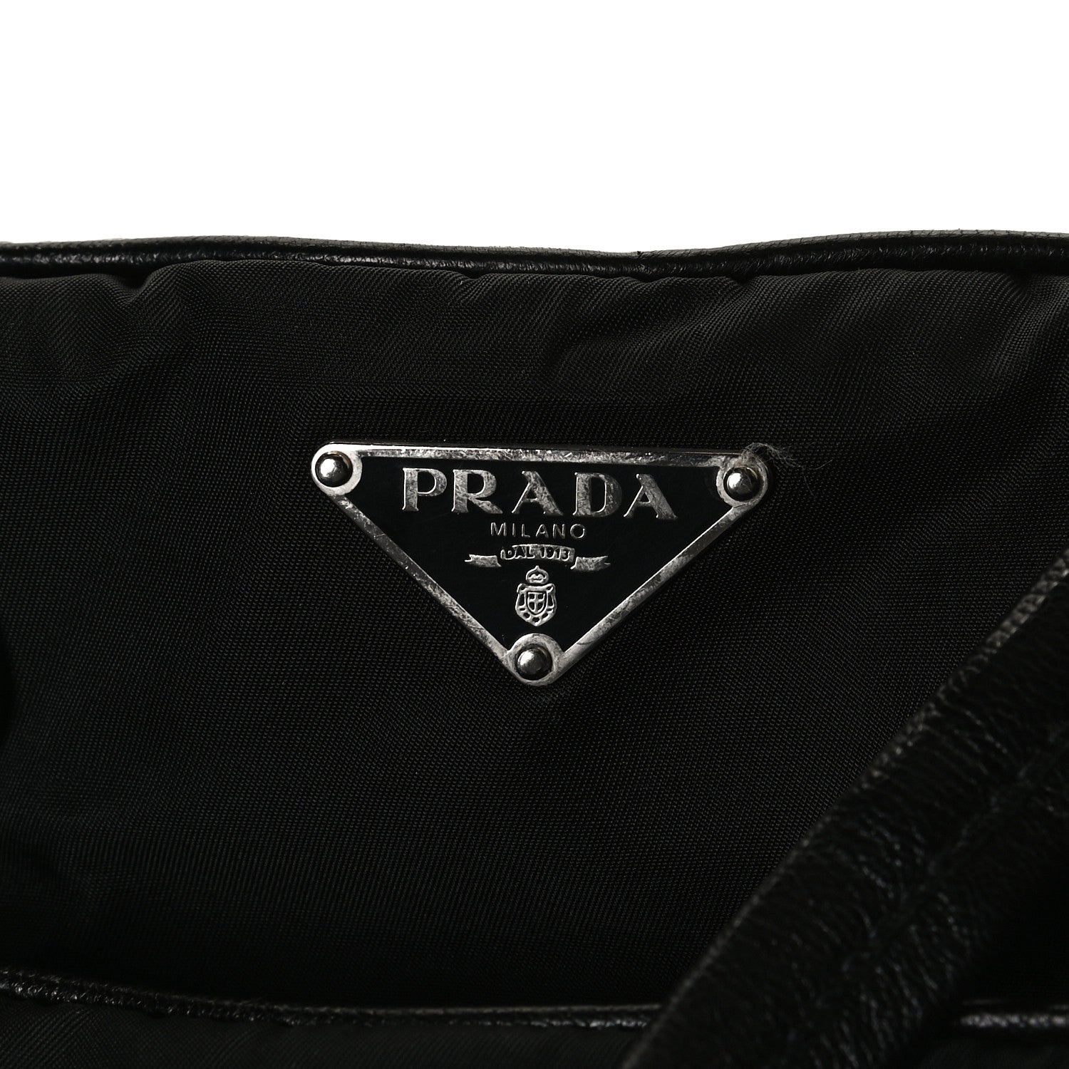 Prada Tessuto Nylon Shoulder Bag Black 10 of 10