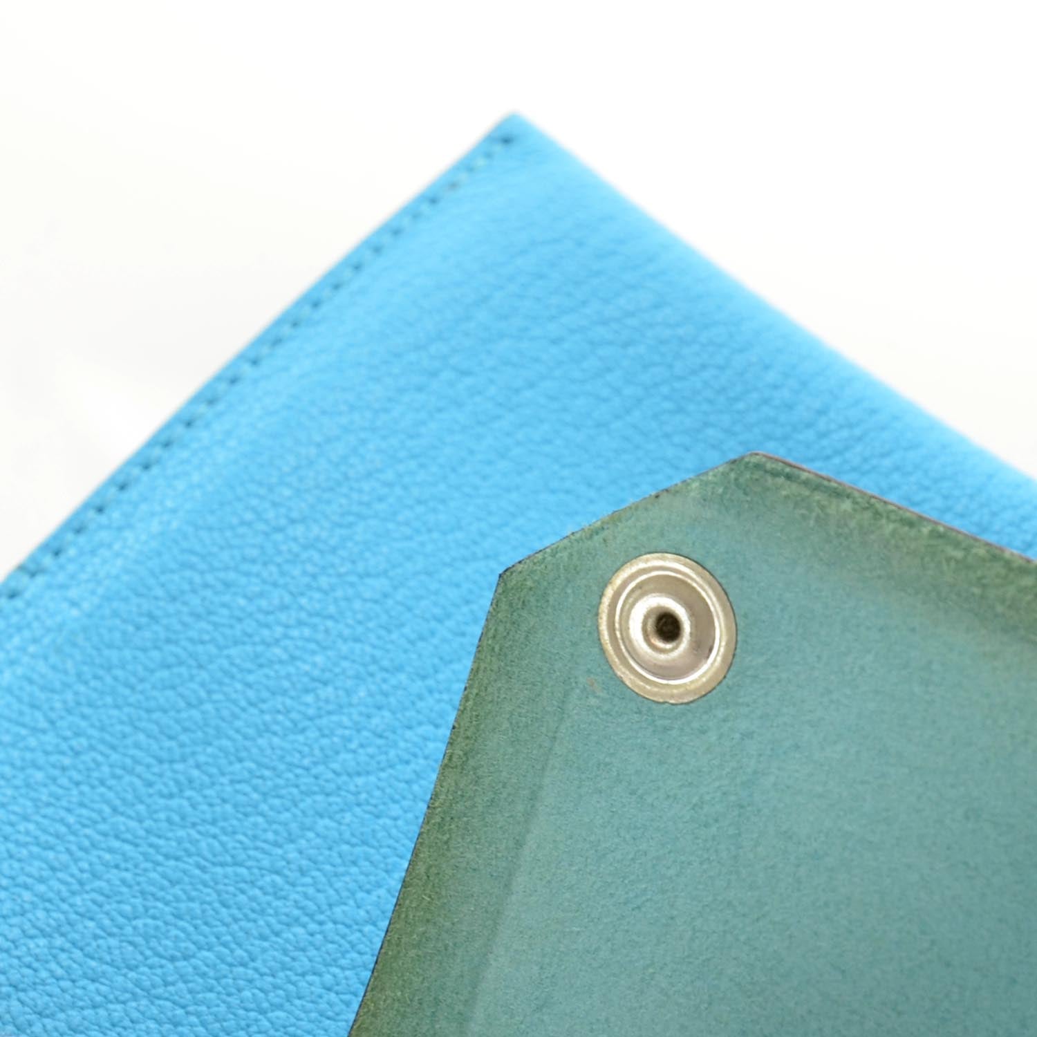 Hermes Chevre Mysore Tarmac PM Passport Holder Bleu Azteque 6 of 7