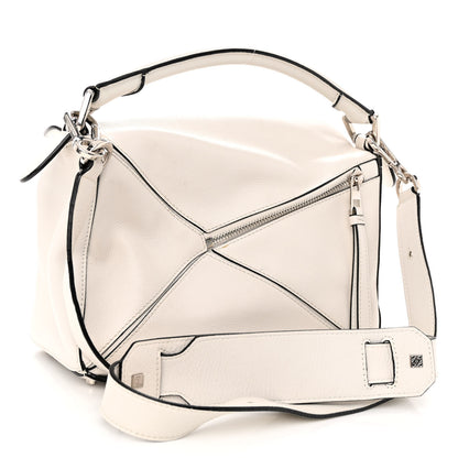 Loewe Grained Calfskin Small Puzzle Bag White 3 of 11