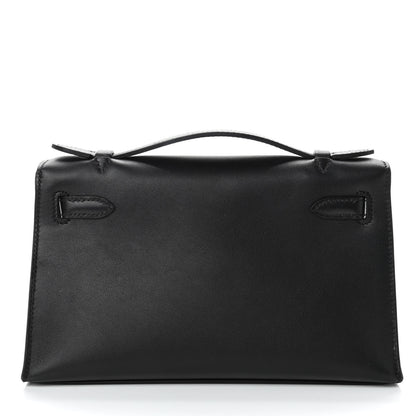 Hermes Swift Kelly Pochette Clutch Black 3 of 25