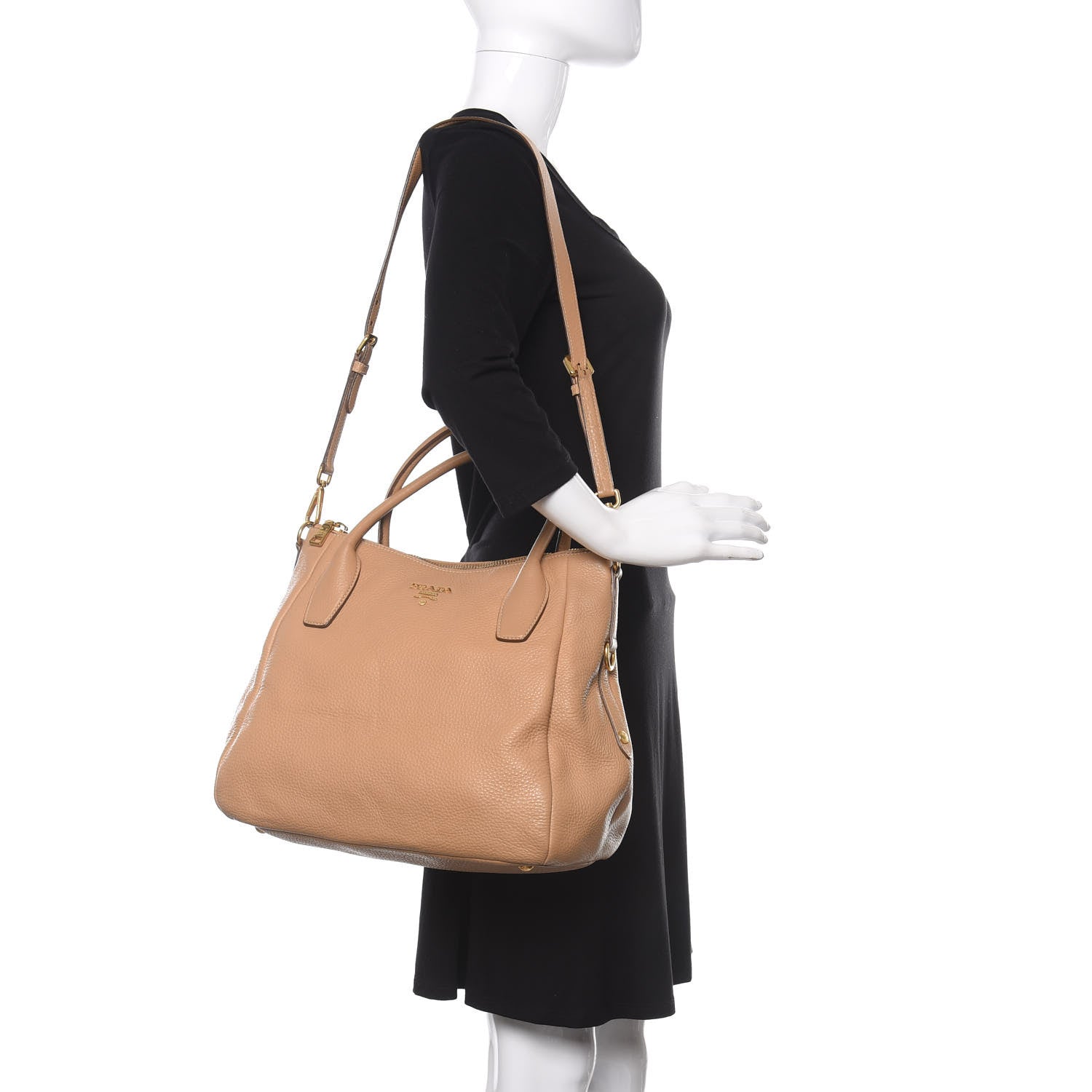 Prada Vitello Daino Shopping Tote Sughero 2 of 13