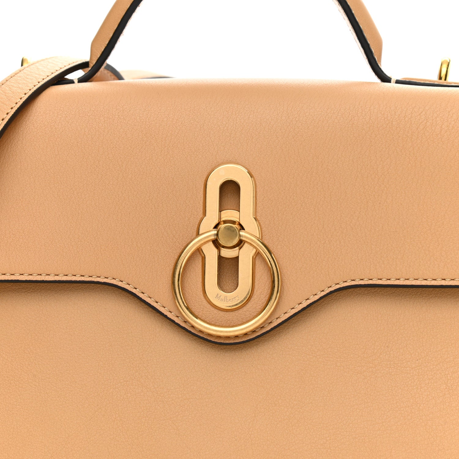 Mulberry Silky Calfskin Mini Seaton Dark Golden Yellow 7 of 9