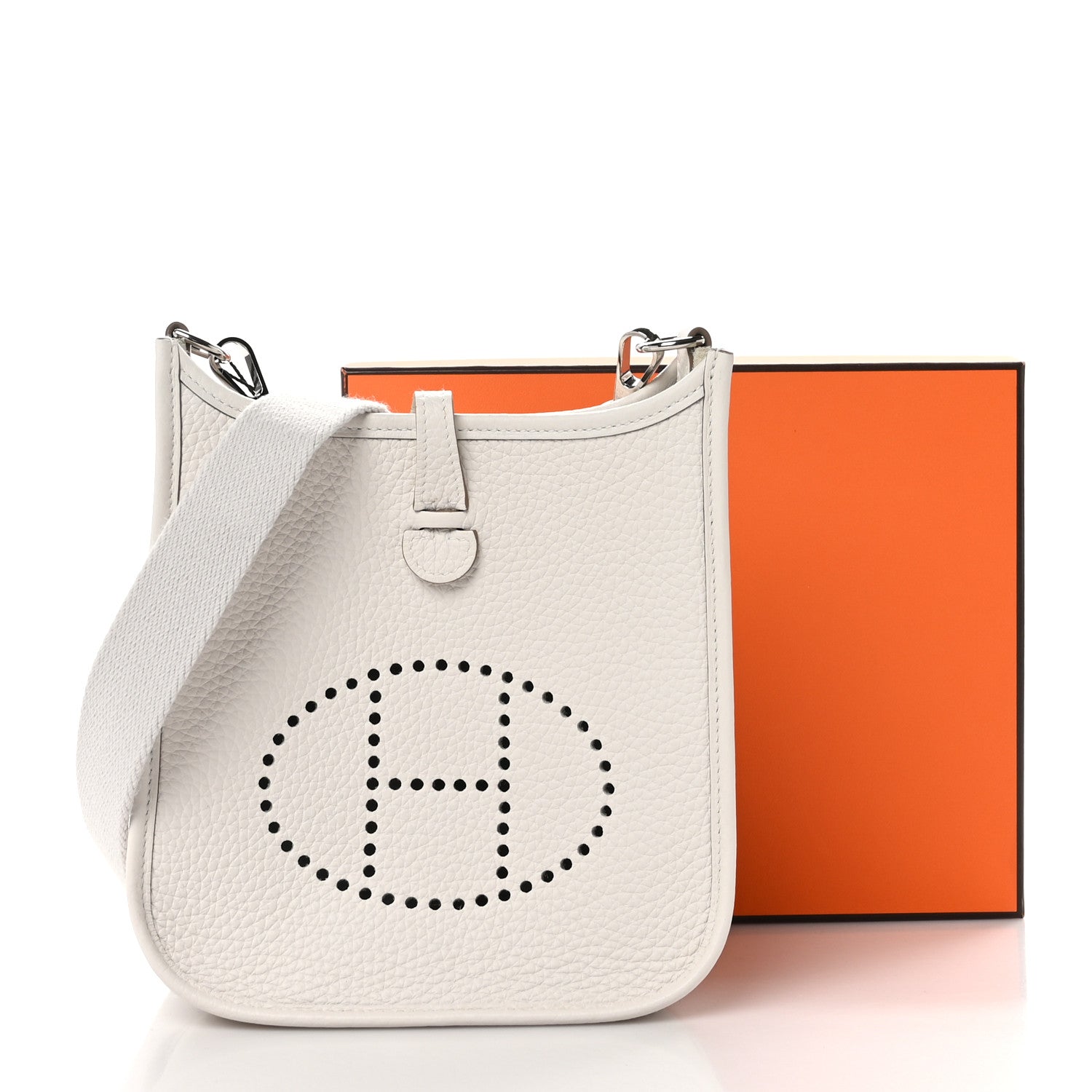 Hermes Taurillon Clemence Amazone Evelyne TPM New White 10 of 10