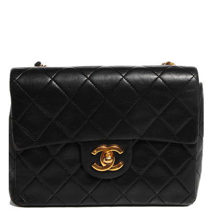 Chanel Lambskin Quilted Mini Square Flap Black 1 of 8