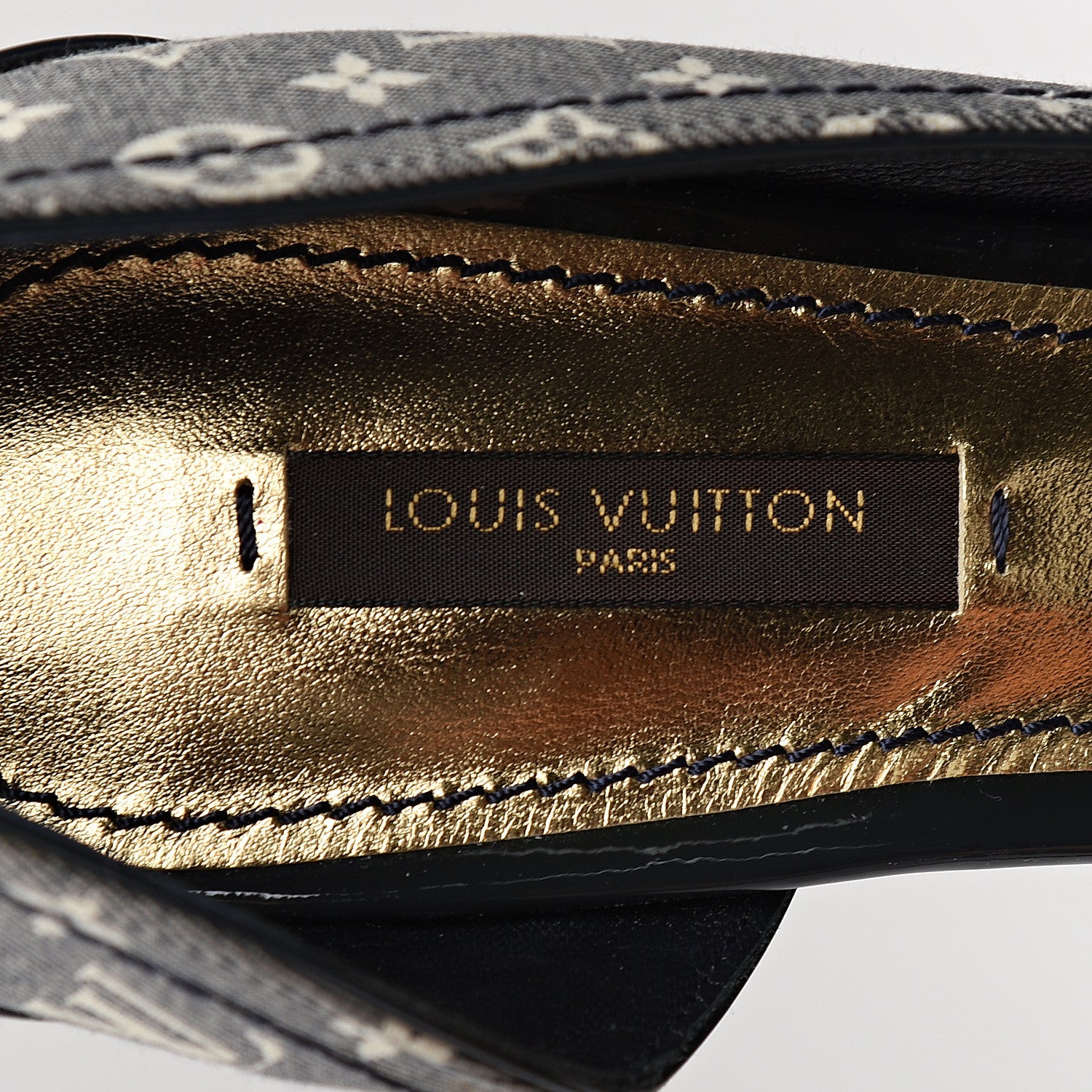 Louis Vuitton Monogram Idylle Romance Open Toe Pumps 37.5 Encre 7 of 9