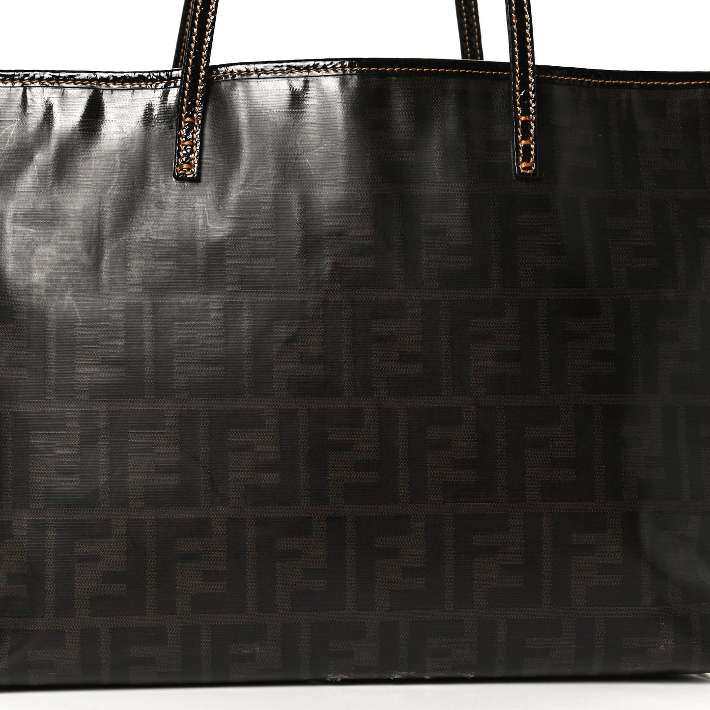 Zucca Spalmati Matrioska Small Roll Tote Tobacco Black
