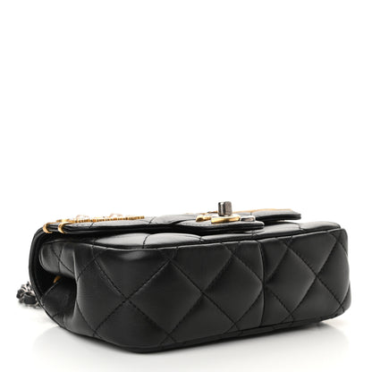 Chanel Lambskin Quilted Mini Coco Clips Single Flap Black 4 of 11