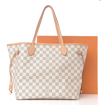 Louis Vuitton Damier Azur Neo Neverfull MM Rose Ballerine 12 of 12