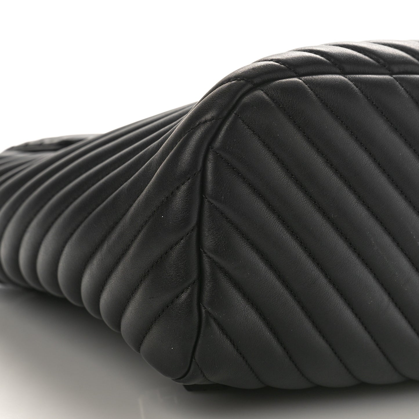 Calfskin Chevron Quilted Large Urban Spirit Backpack Black