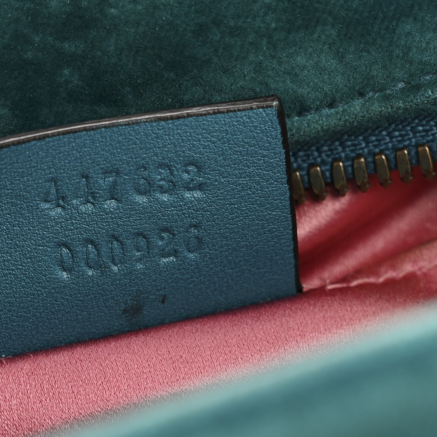 Velvet Matelasse Small GG Marmont Chain Shoulder Bag Pavone Cyan