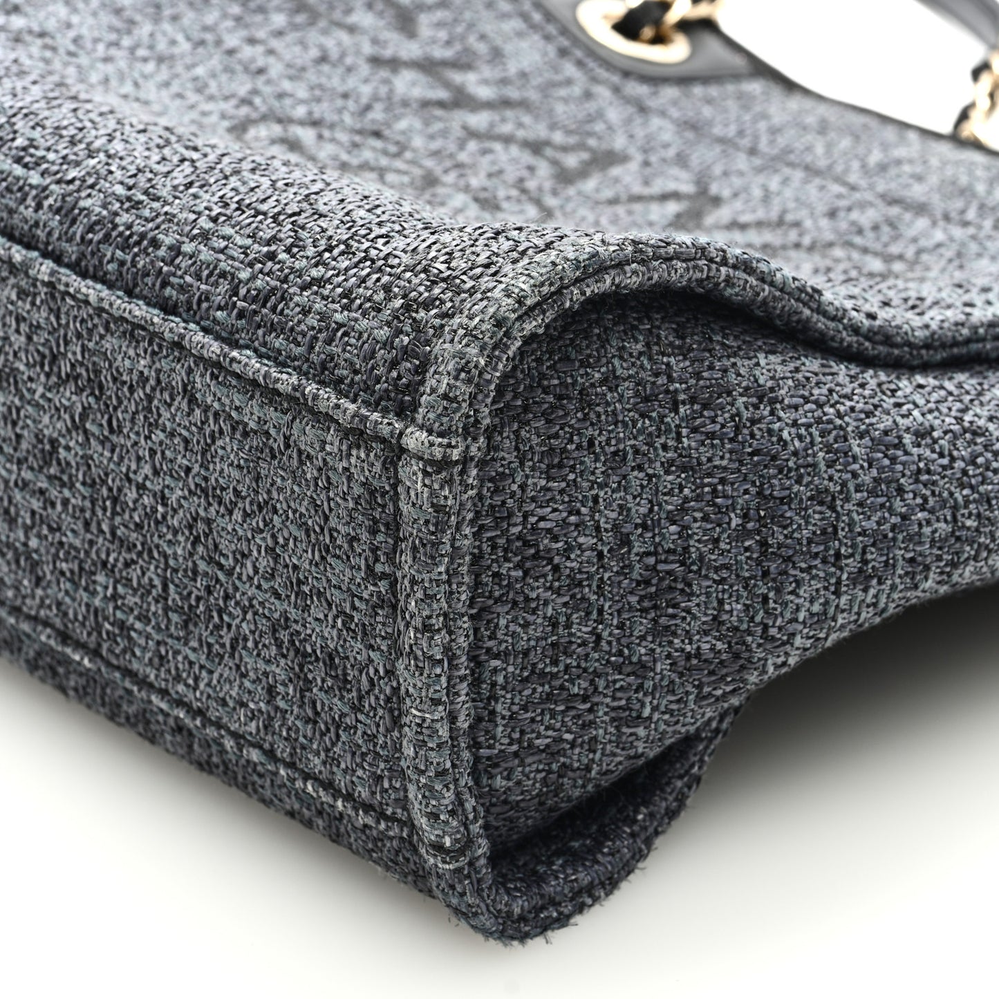 Lurex Boucle Mini Deauville Tote Blue