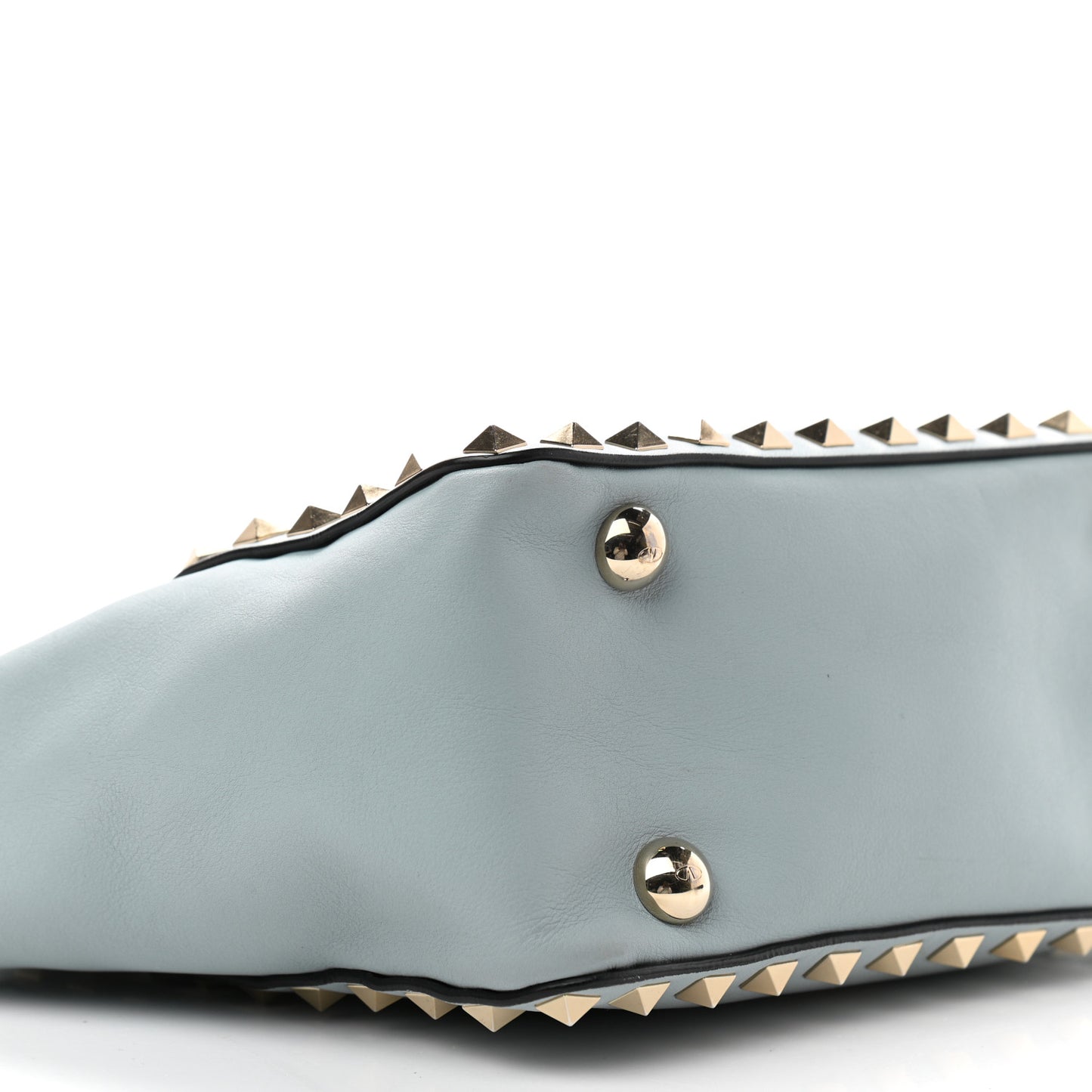 Vitello Mini Rockstud Tote Sky Sorbet