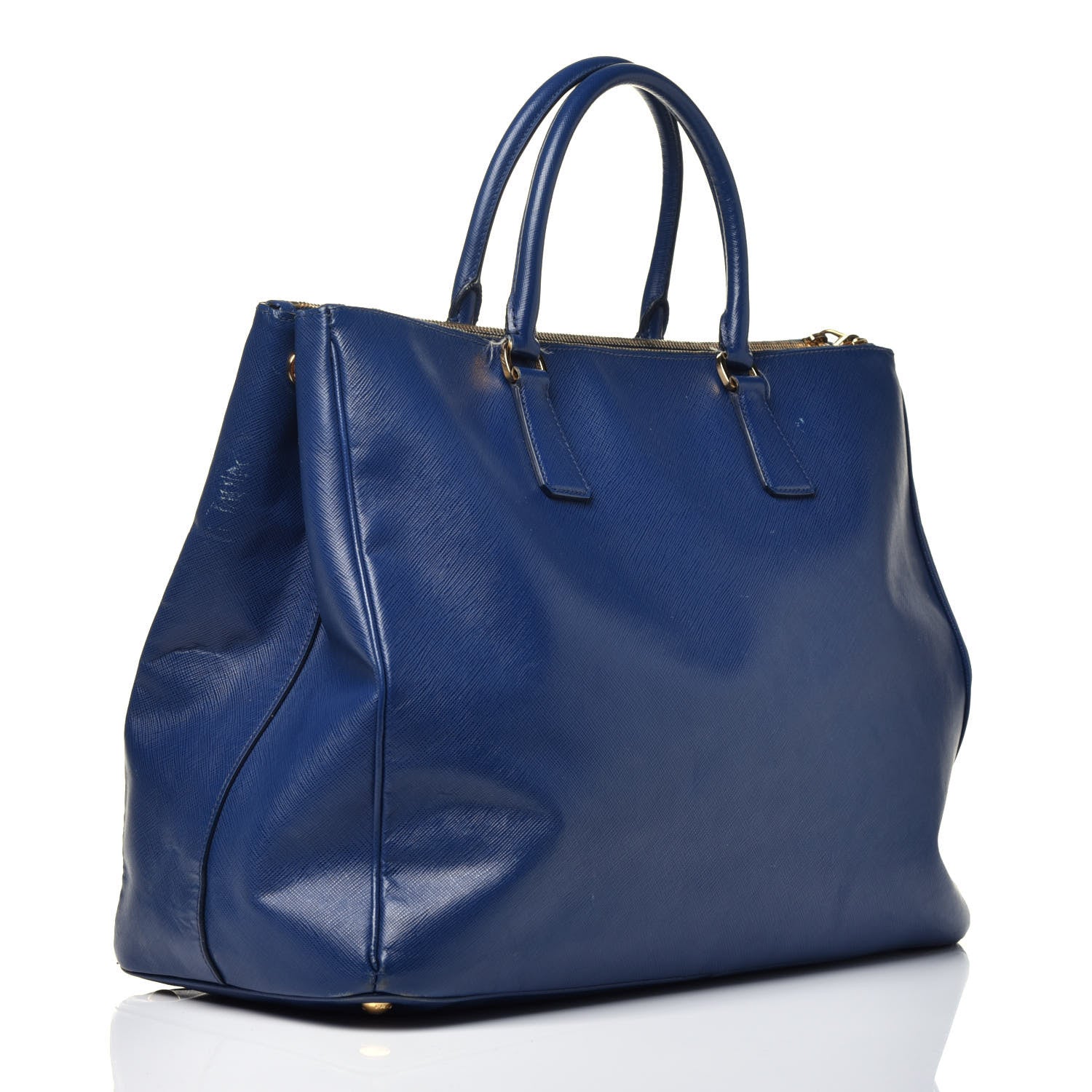 Prada Saffiano Lux Extra Large Galleria Double Zip Tote Bluette 3 of 13