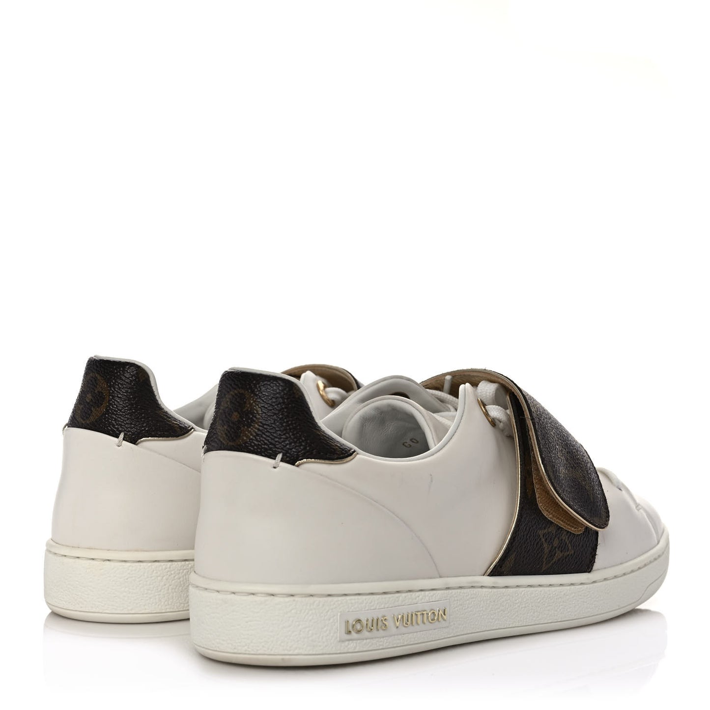 Calfskin Monogram Frontrow Sneaker 36.5 White