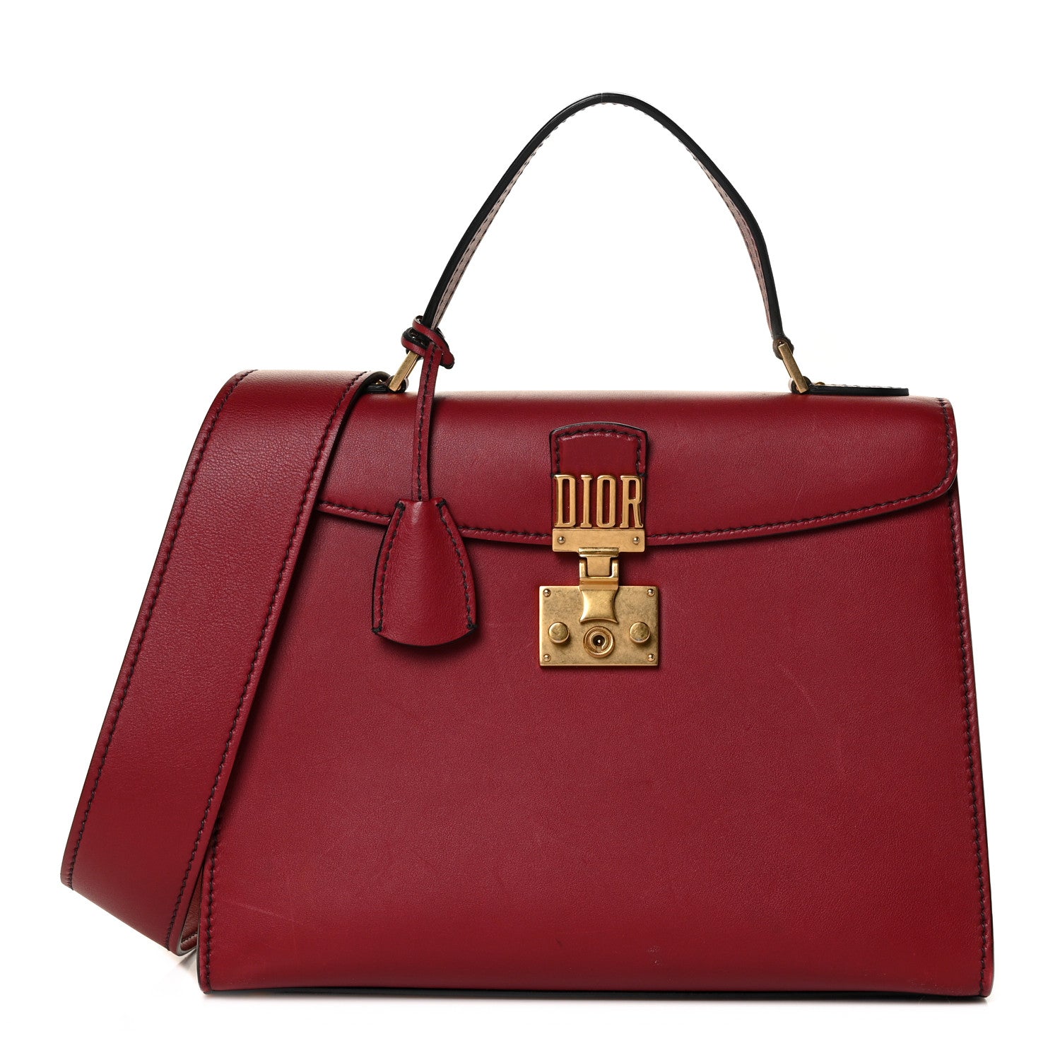 Christian Dior Calfskin Dioraddict Top Handle Red 1 of 9