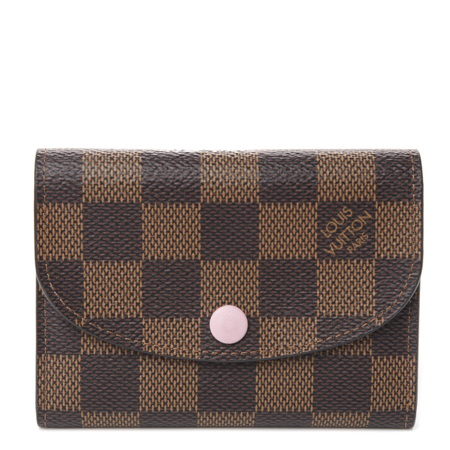 Damier Ebene Rosalie Coin Purse Rose Ballerine