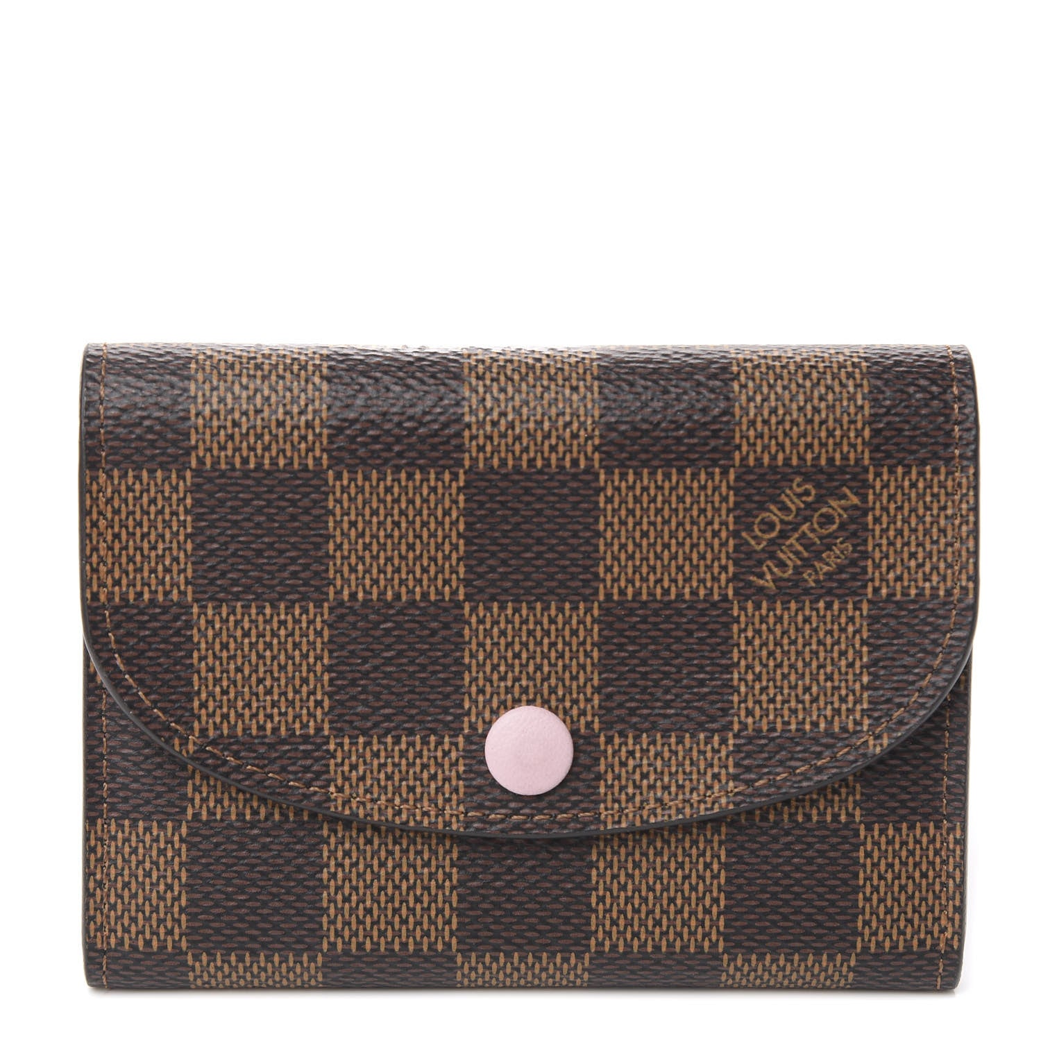 Louis Vuitton Damier Ebene Rosalie Coin Purse Rose Ballerine 1 of 8
