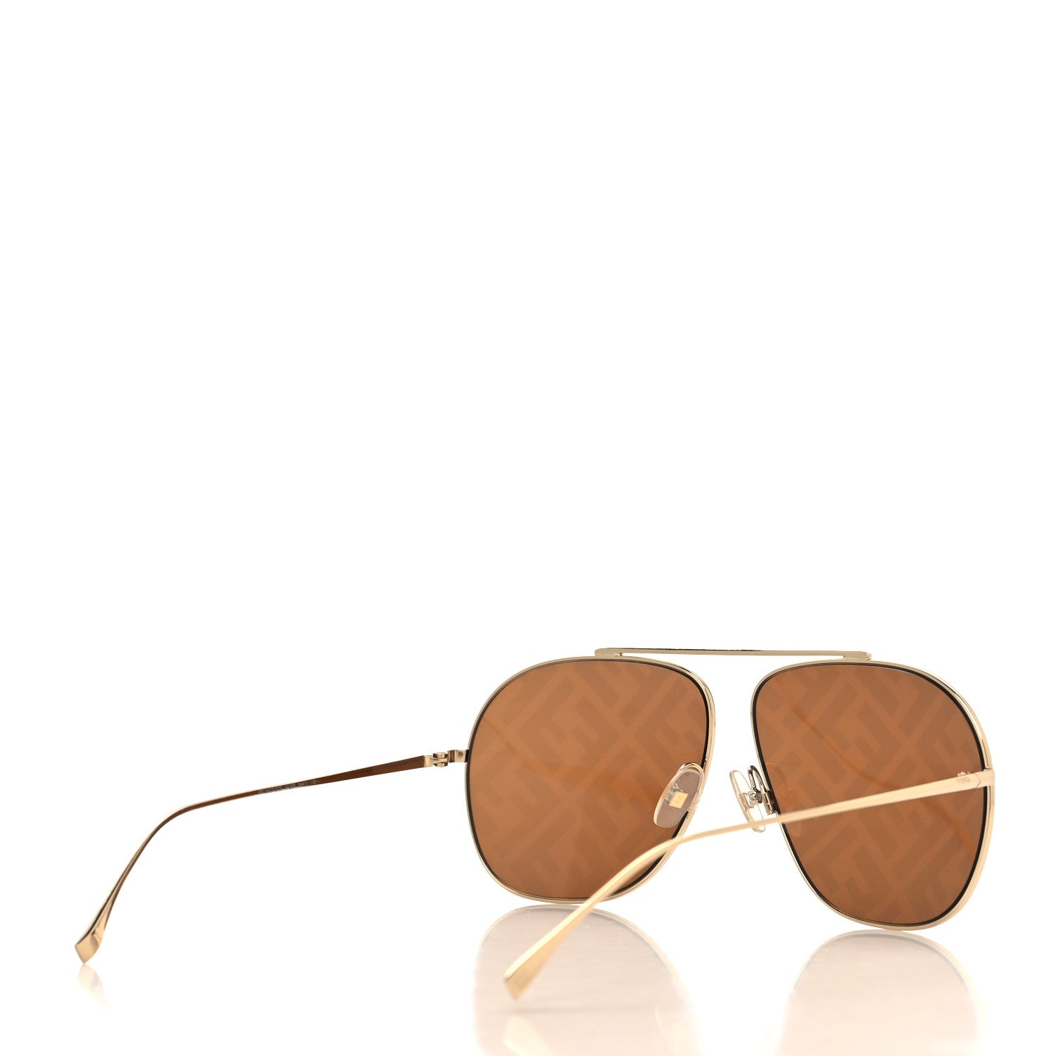 Fendi Metal Fendi Forever Aviator Sunglasses FF0407/G/S Gold 4 of 7