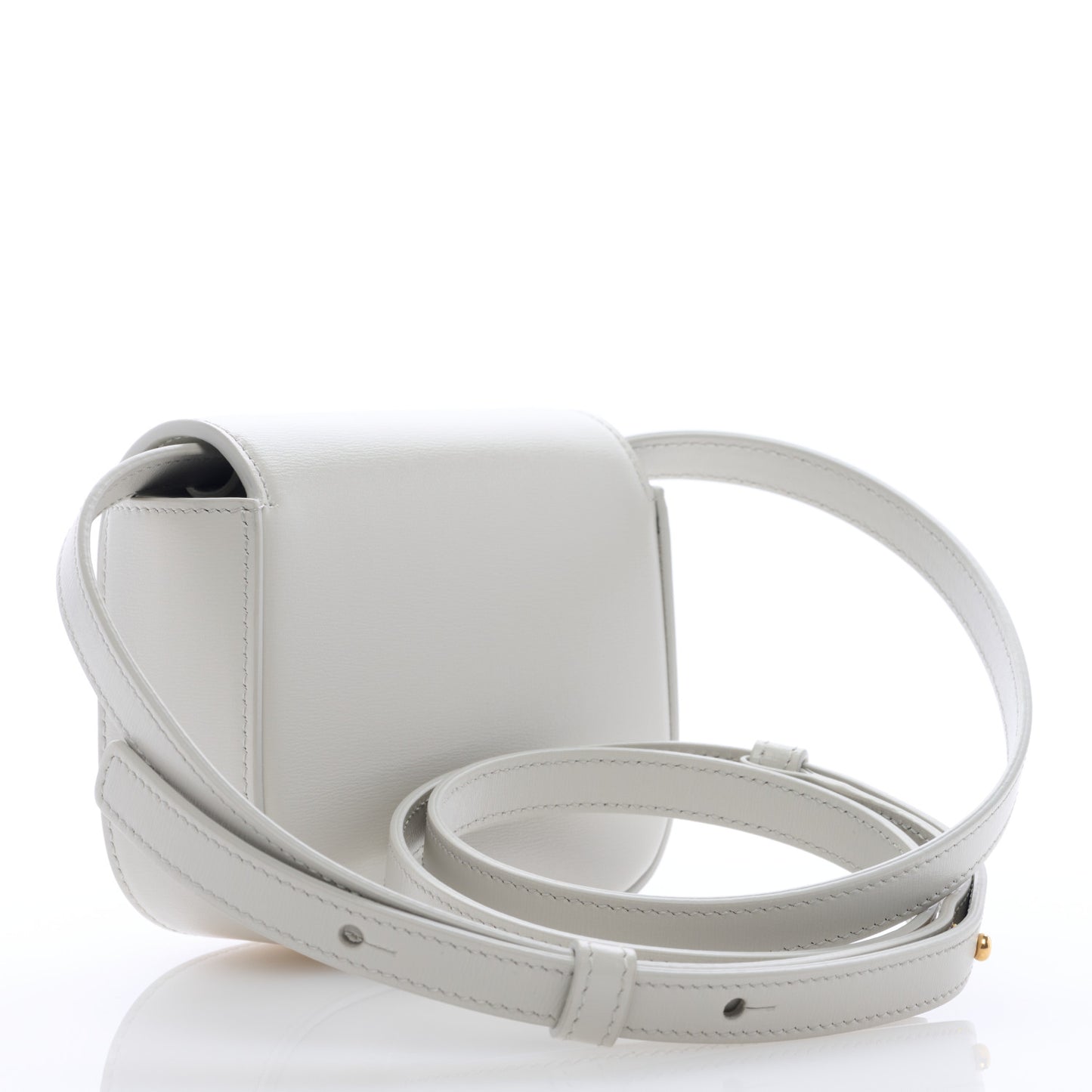 Shiny Calfskin Mini Triomphe Chalk