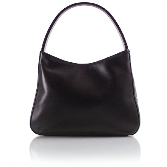 Leather Large Tote Black