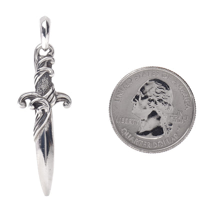 David Yurman Sterling Silver Waves Dagger Amulet Pendant 2 of 3