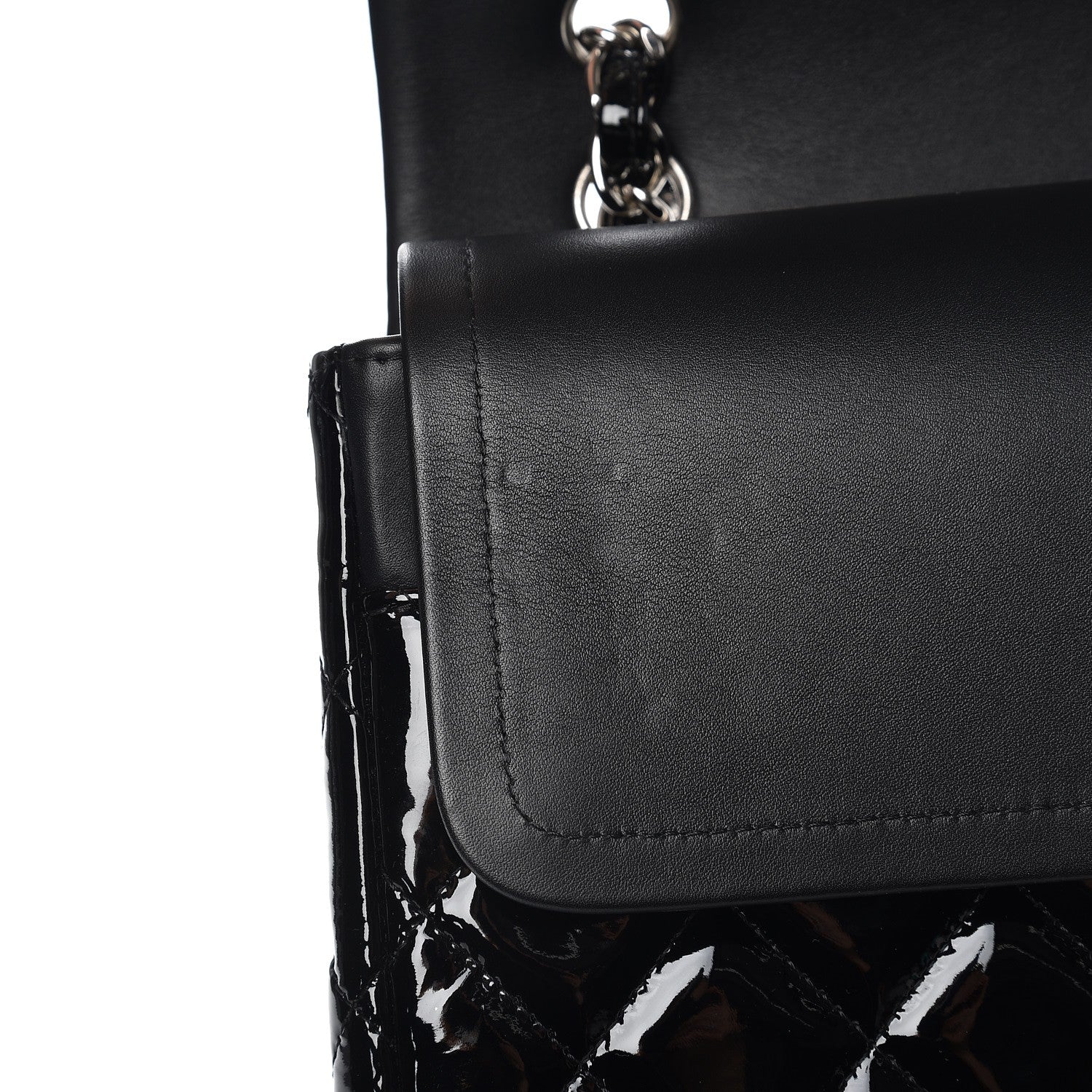 Chanel Patent Quilted Maxi Double Flap Black 9 of 10