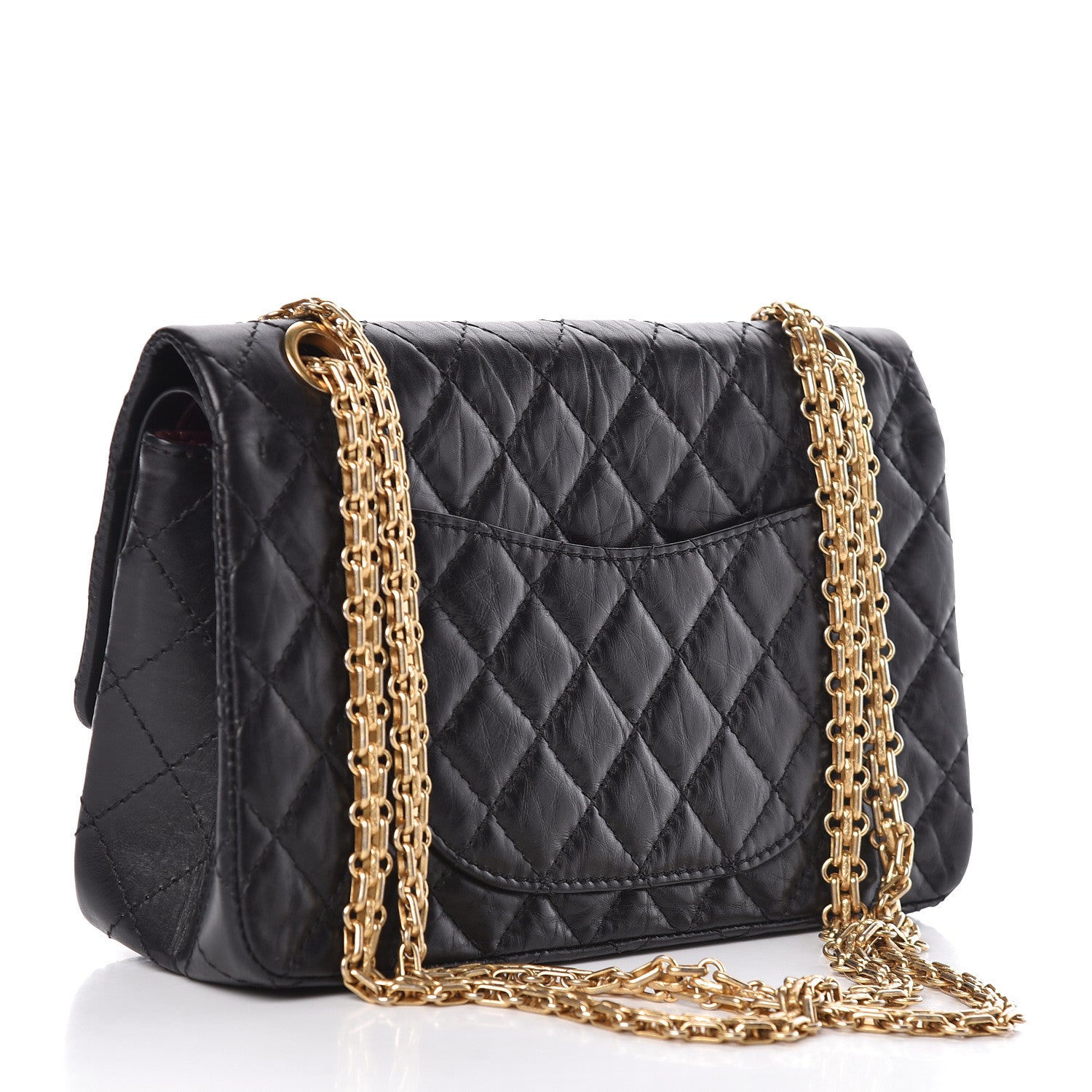 Chanel Aged Calfskin Quilted 2.55 Reissue 225 Flap Black 3 of 10