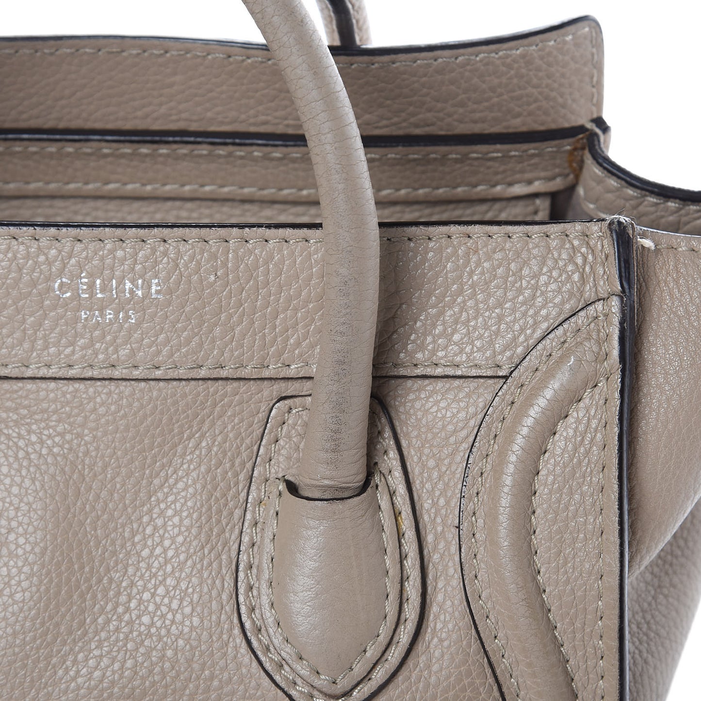 Drummed Calfskin Nano Luggage Dune