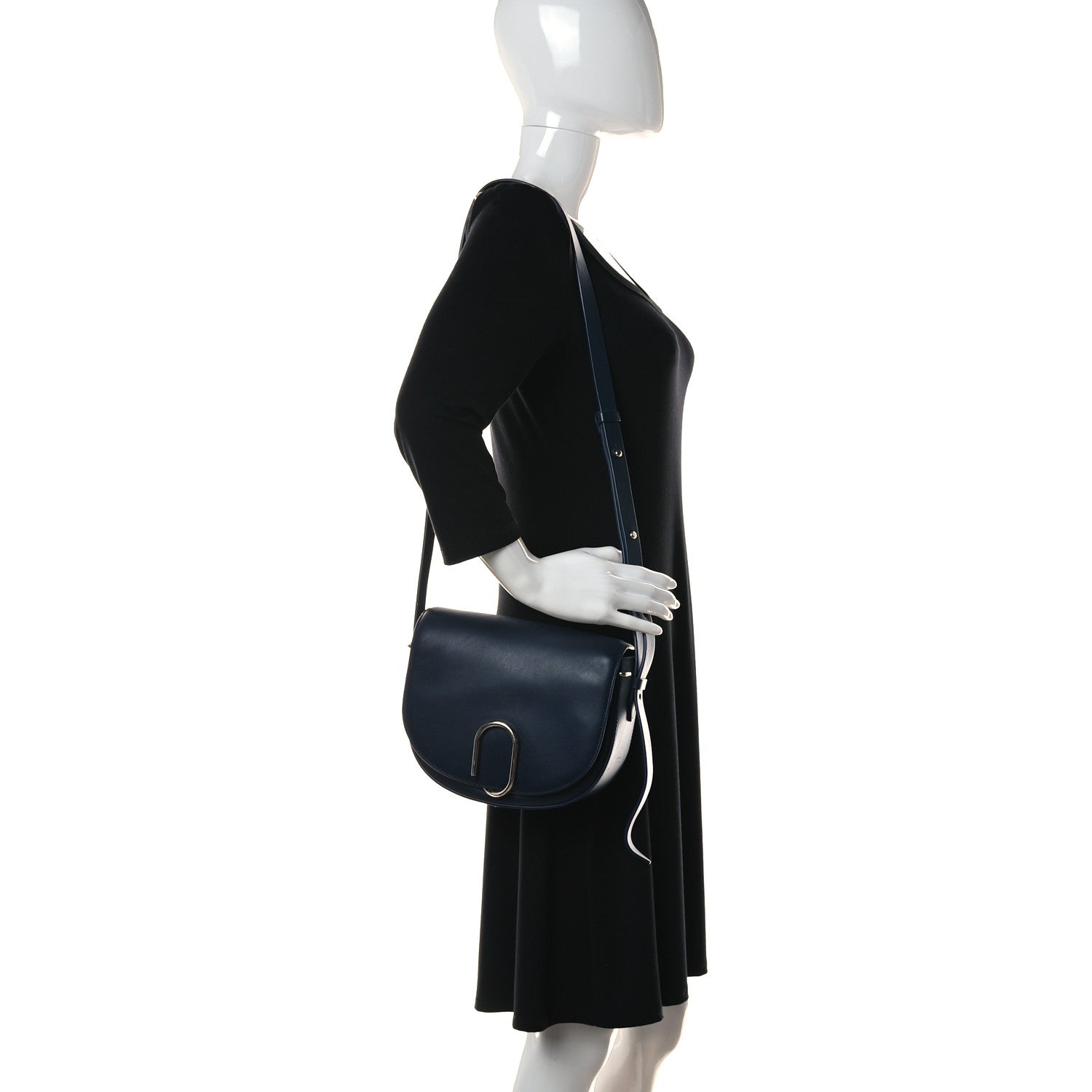 3.1 Phillip Lim Calfskin Alix Saddle Crossbody Bag Blue 2 of 11