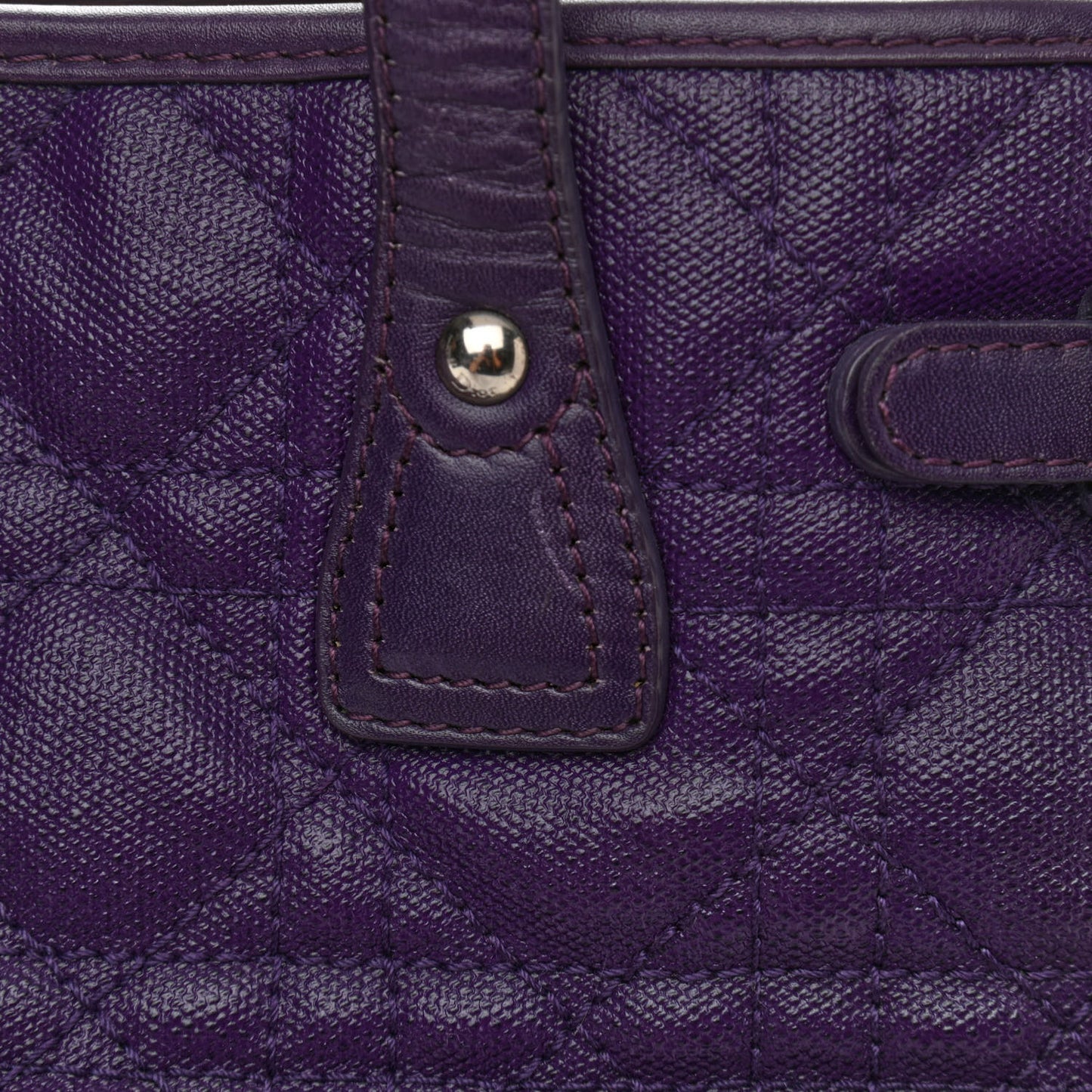 Coated Canvas Cannage Medium Panarea Tote Purple