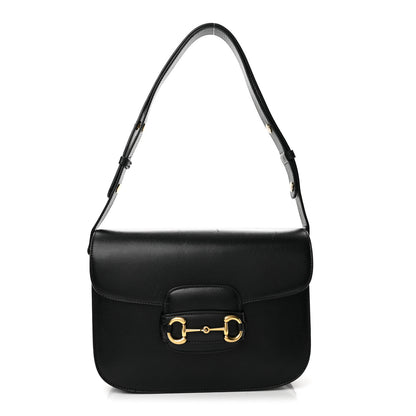 Gucci Azalea Calfskin Horsebit 1955 Shoulder Bag Black Black 1 of 10